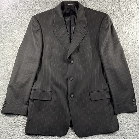 Yves Saint Laurent Mens 44L Pinstripe 100% Worsted Wool Blazer Sport Coat VTG - Picture 1 of 14